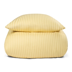 Sengetøj i 100% Bomuldssatin - Lysegult ensfarvet sengesæt - Borg Living sengelinned